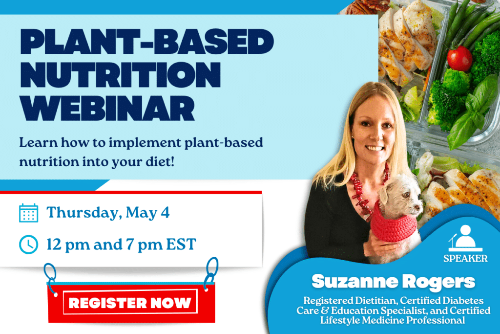 Join Suzanne Rogers for an enlightening support webinar on plant-based nutrition. Discover the benefits and engage with our community on [Date] at [Time]. Reserve your spot today and be part of this empowering journey! Registration details are available now.