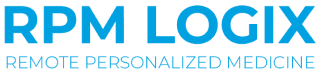 Logo displaying "RPM LOGIX" with the tagline "Remote Personalized Medicine" in blue text, revolutionizing CPAP therapy management.