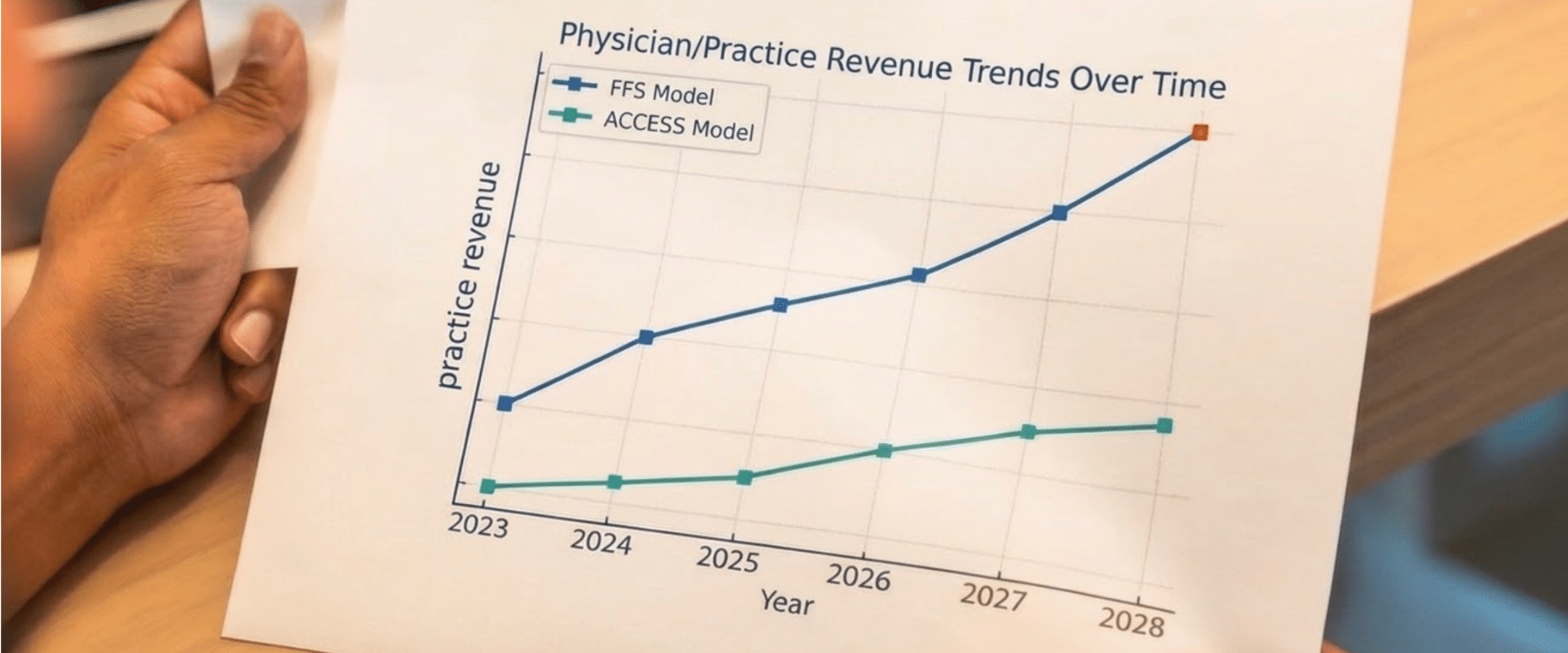 CMS ACCESS Model physician reimbursement comparison — RPM Logix FFS vs outcome-based payment analysis